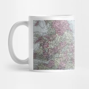 England, vintage map Mug